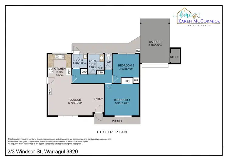 Floorplan of Homely unit listing, 2/3 Windsor Avenue, Warragul VIC 3820