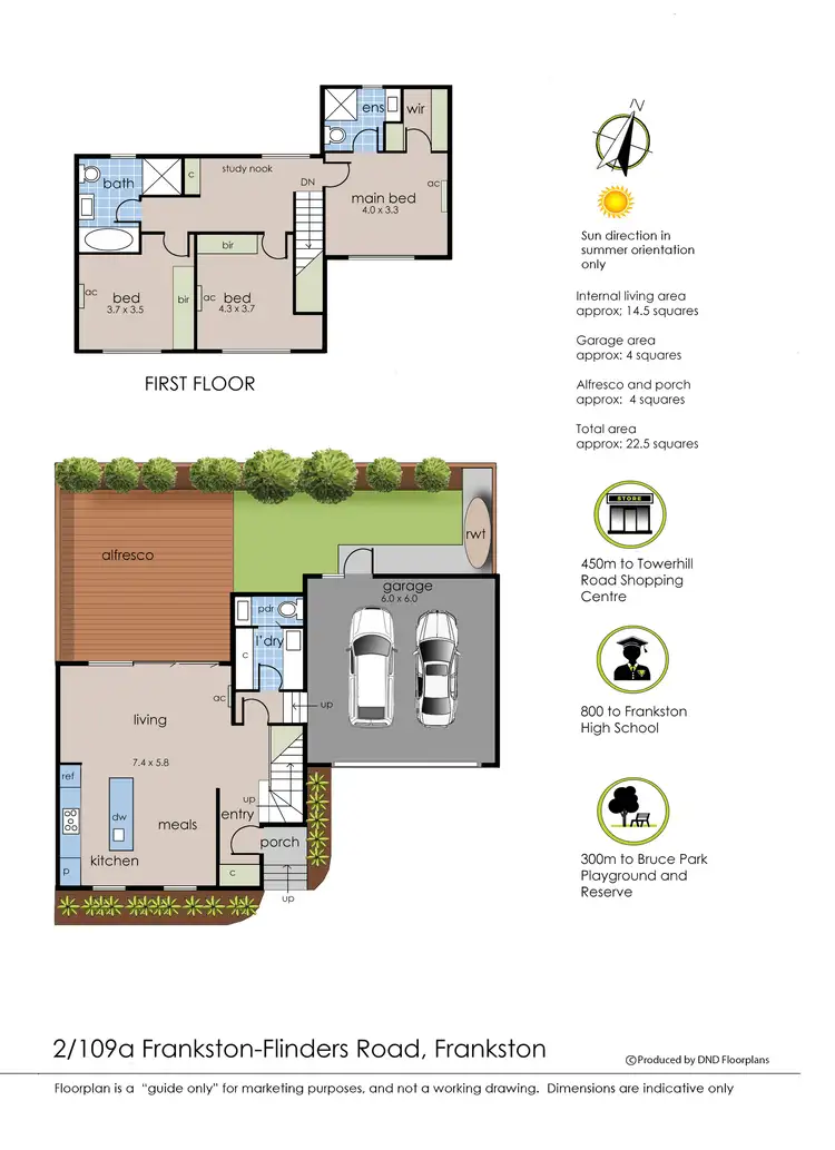Floorplan of Homely townhouse listing, 2/109a Frankston-Flinders Road, Frankston VIC 3199