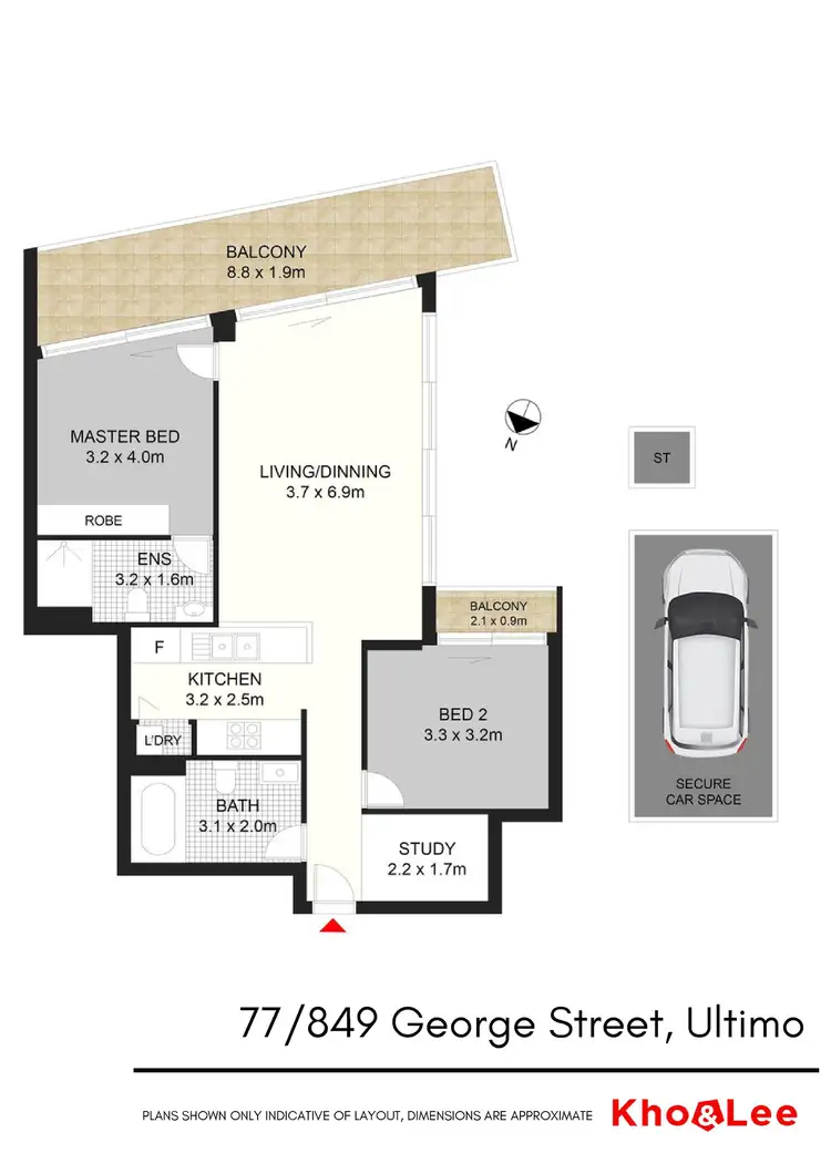 Floorplan of Homely apartment listing, 77/849 George Street, Ultimo NSW 2007