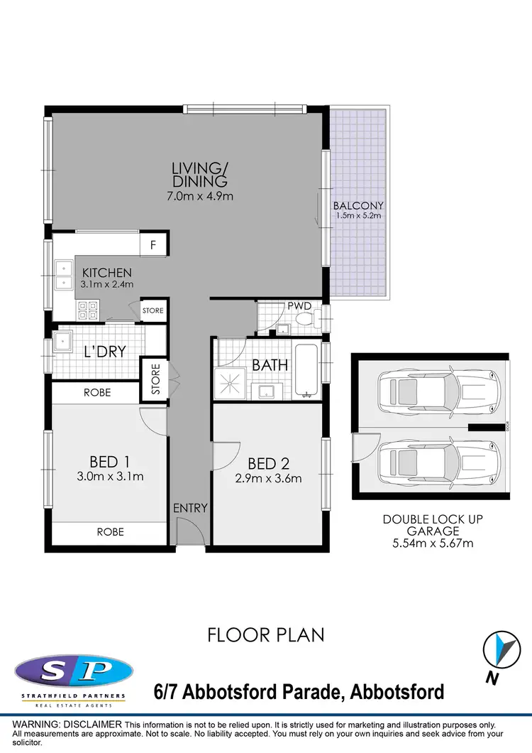 Floorplan of Homely apartment listing, 6/7 Abbotsford Parade, Abbotsford NSW 2046