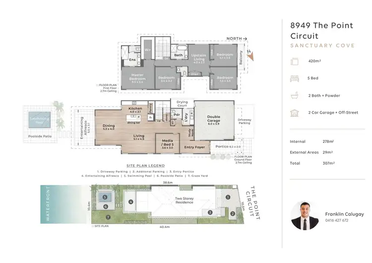 Floorplan of Homely house listing, 8949 The Point Circuit, Sanctuary Cove QLD 4212