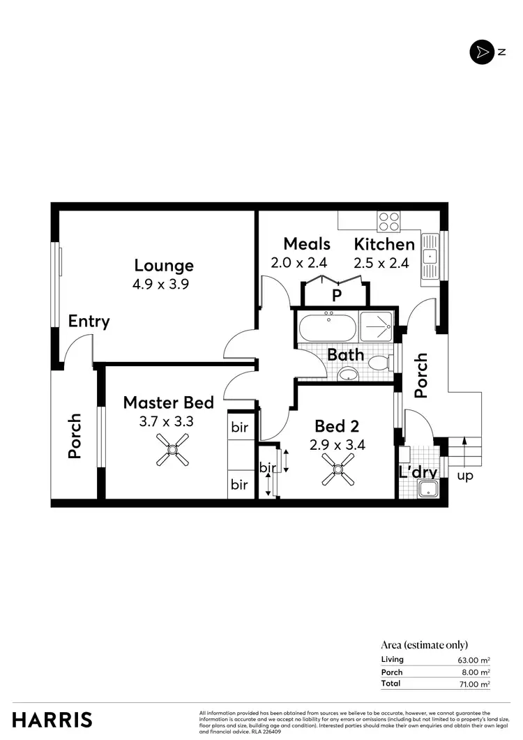 Floorplan of Homely unit listing, 2/296 Fullarton Road, Fullarton SA 5063