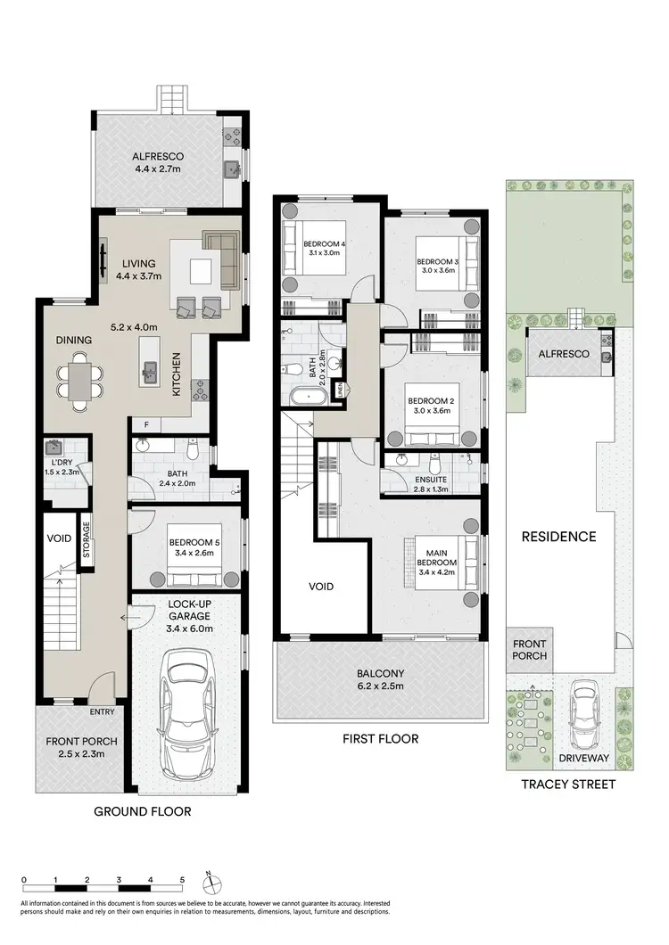 Floorplan of Homely semi-detached listing, 52 Tracey Street, Revesby NSW 2212