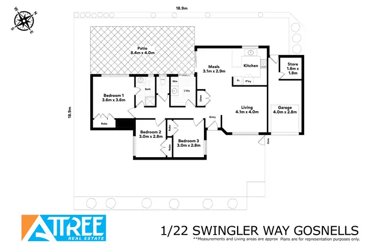Floorplan of Homely house listing, 1/22 Swingler Way, Gosnells WA 6110