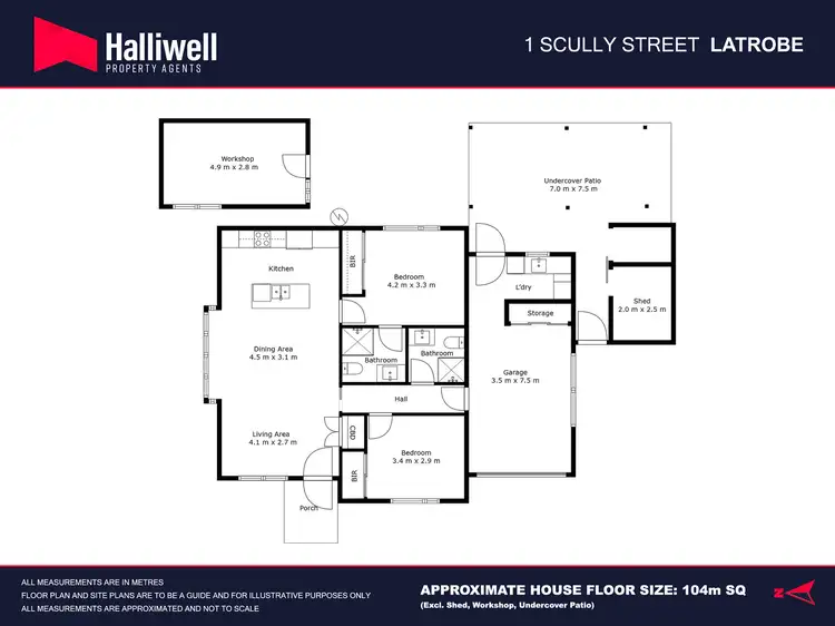 Floorplan of Homely house listing, 1 Scully Street, Latrobe TAS 7307