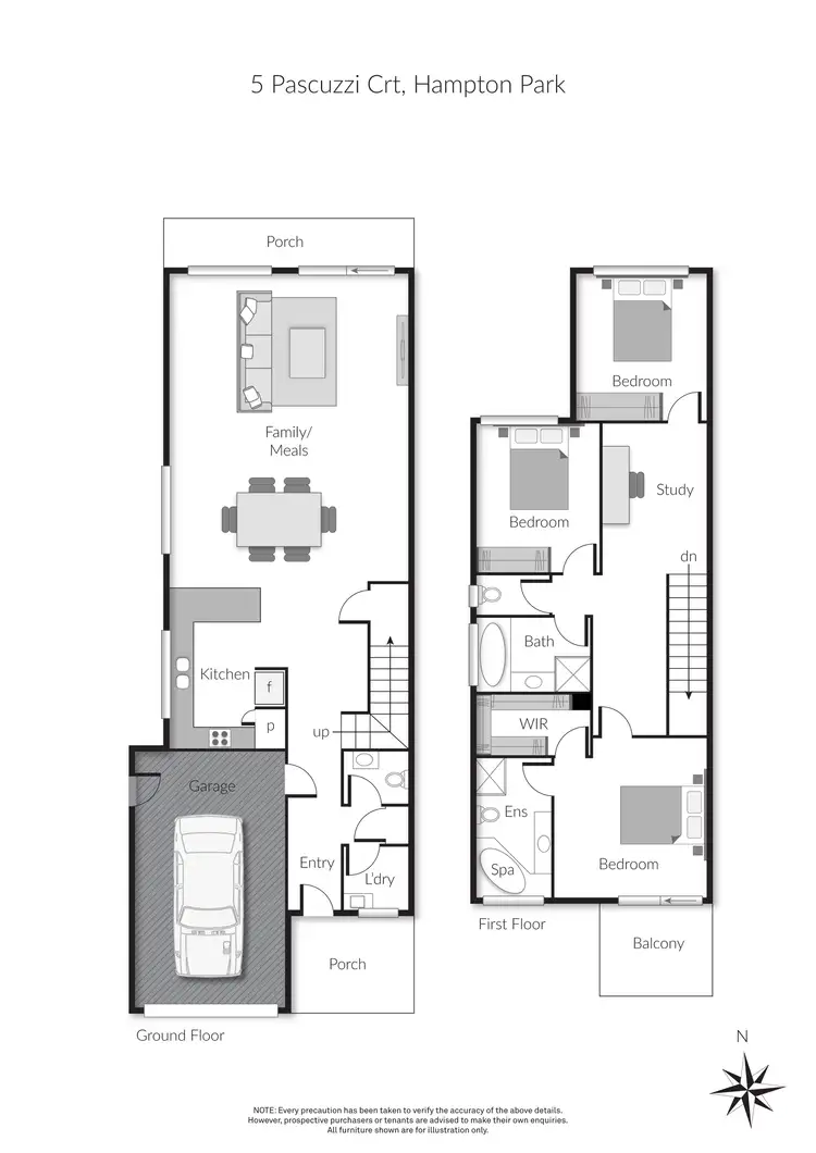 Floorplan of Homely house listing, 5 Pascuzzi Court, Hampton Park VIC 3976