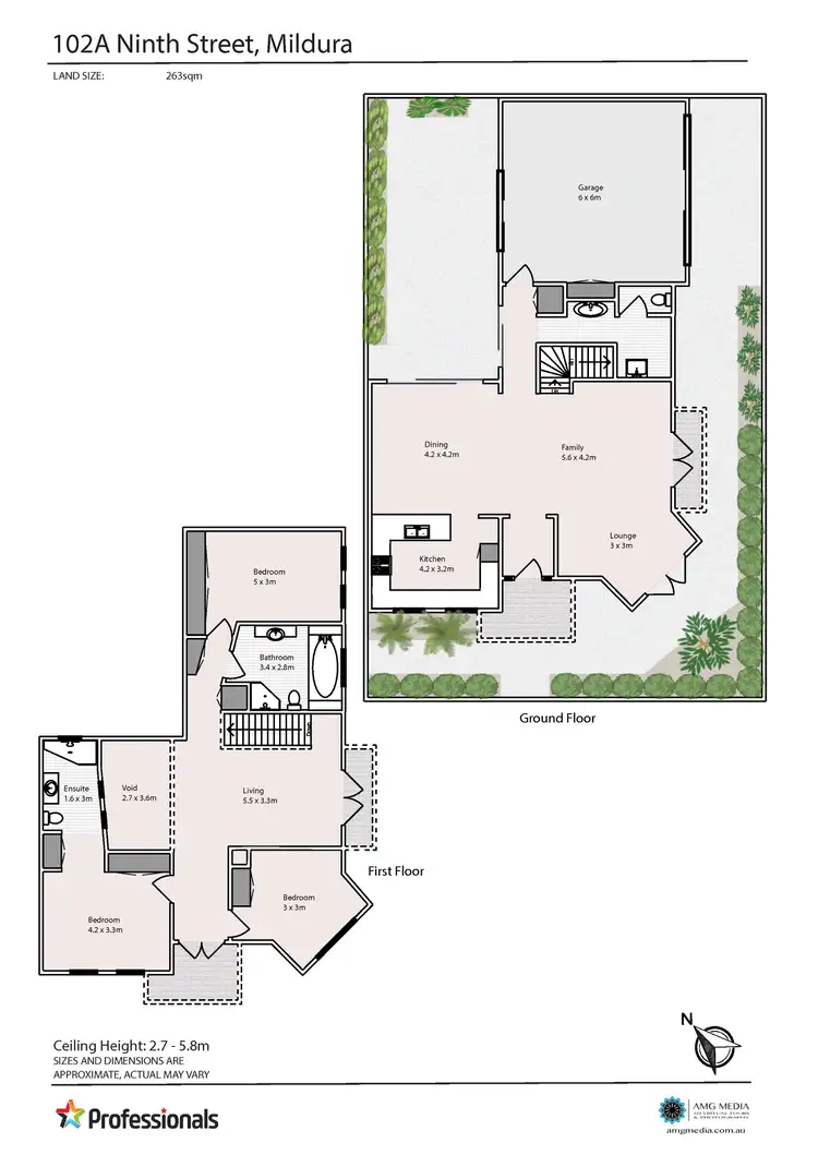 Floorplan of Homely townhouse listing, 102a Ninth Street, Mildura VIC 3500