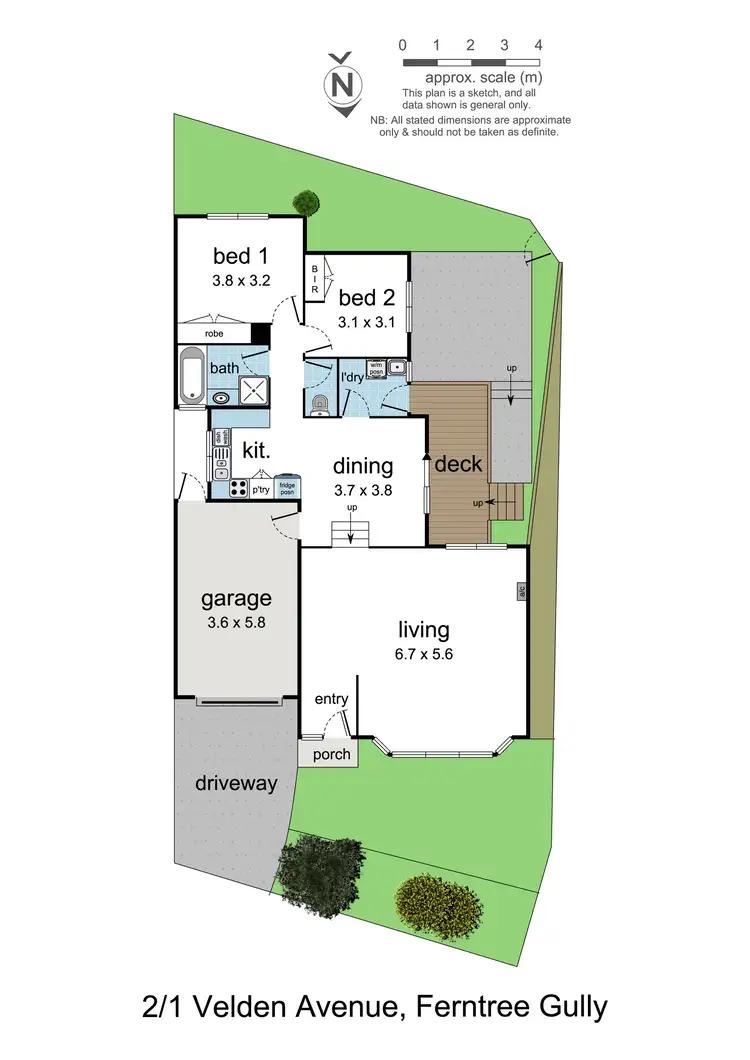 Floorplan of Homely unit listing, 2/1 Velden Avenue, Ferntree Gully VIC 3156