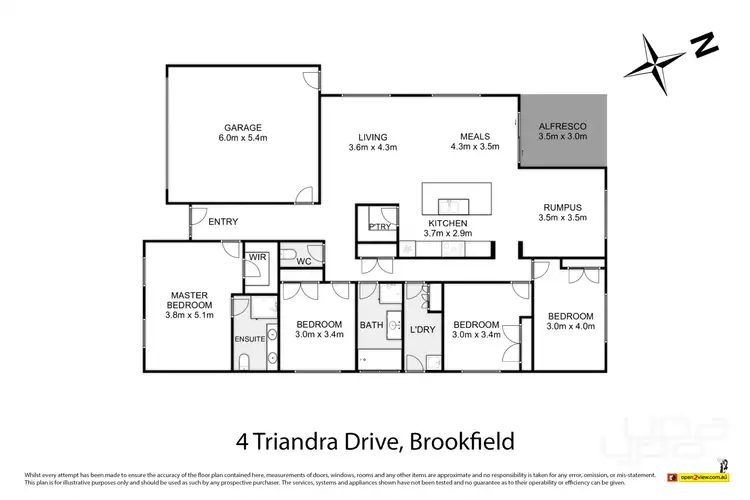 Floorplan of Homely house listing, 4 Triandra Drive, Brookfield VIC 3338
