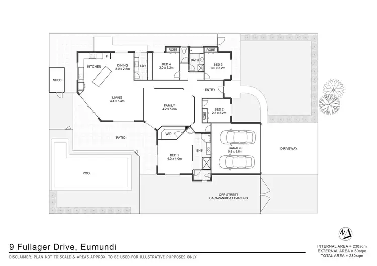 Floorplan of Homely house listing, 9 Fullager Drive, Eumundi QLD 4562