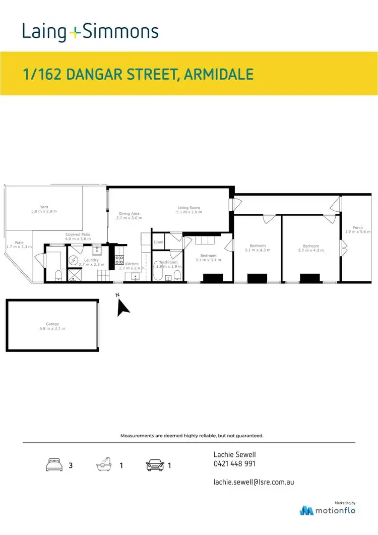 Floorplan of Homely unit listing, 1,2/162 Dangar Street, Armidale NSW 2350