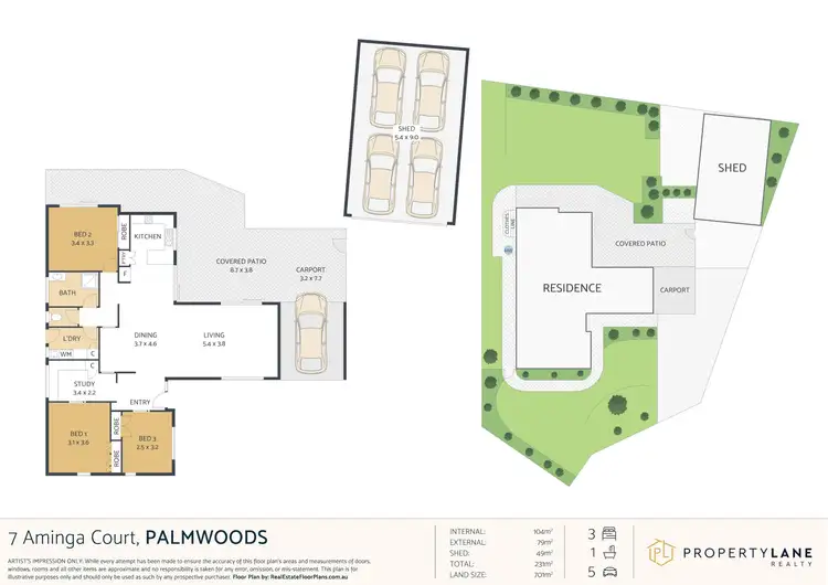 Floorplan of Homely house listing, 7 Aminga Court, Palmwoods QLD 4555