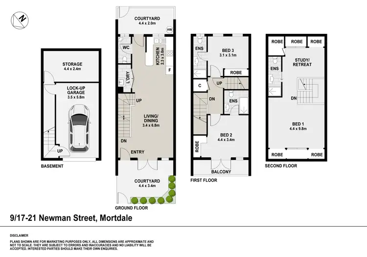 Floorplan of Homely townhouse listing, 9/17 Newman Street, Mortdale NSW 2223
