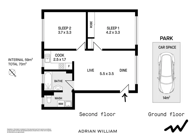 Floorplan of Homely apartment listing, 6/4 Howard Street, Canterbury NSW 2193