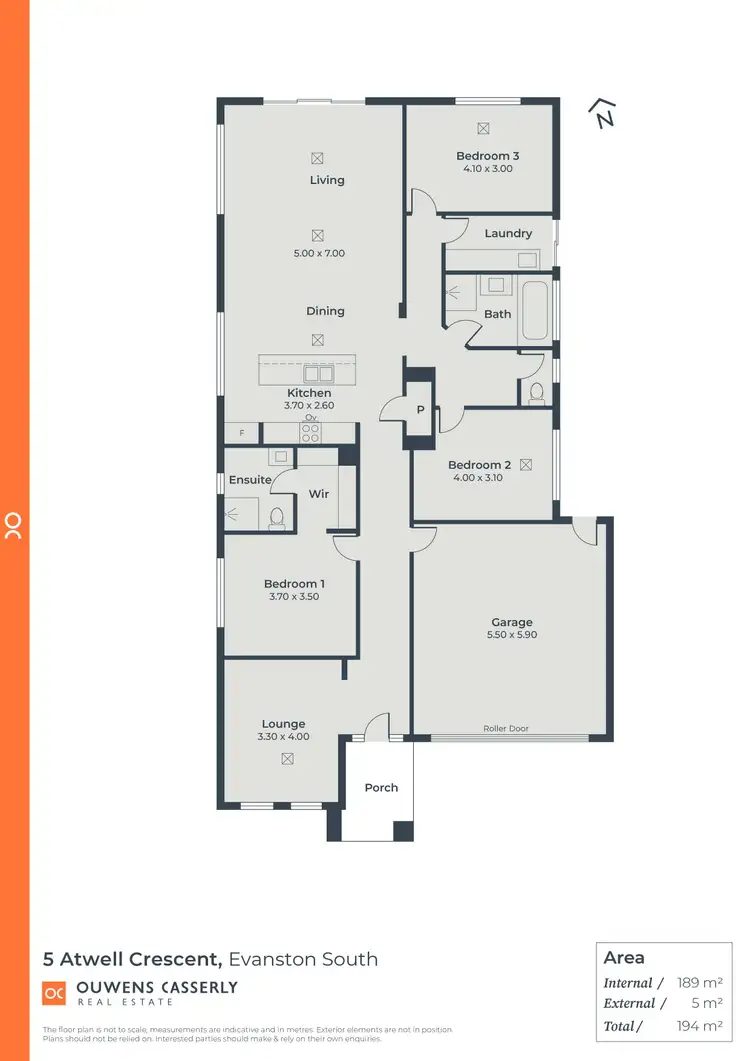 Floorplan of Homely house listing, 5 Atwell Crescent, Evanston South SA 5116