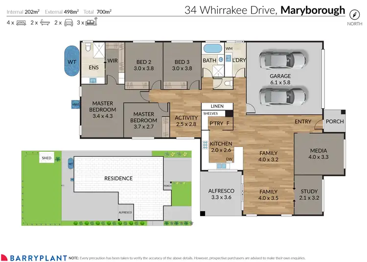 Floorplan of Homely house listing, 34 Whirrakee Drive, Maryborough VIC 3465