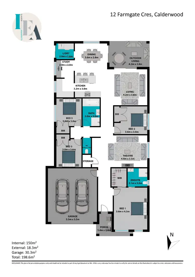 Floorplan of Homely house listing, 12 Farmgate Crescent, Calderwood NSW 2527