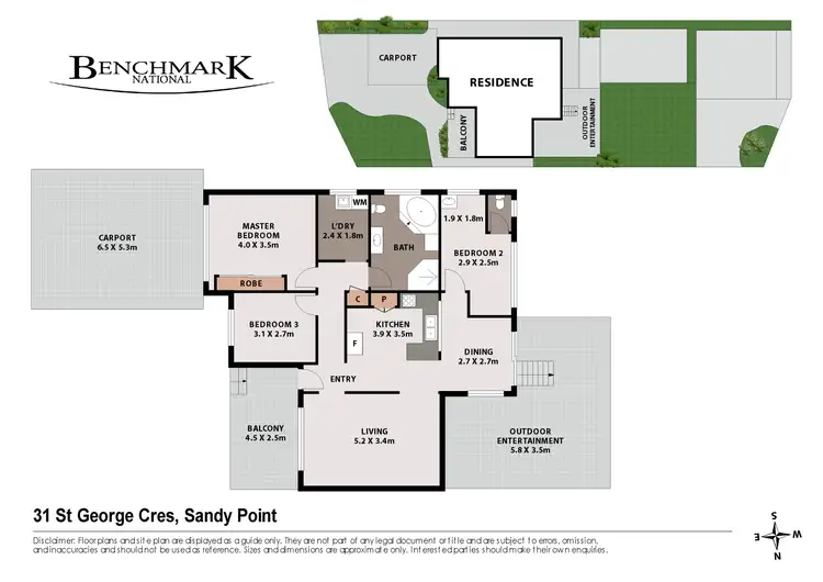 Floorplan of Homely house listing, 31 St George Crescent, Sandy Point NSW 2172