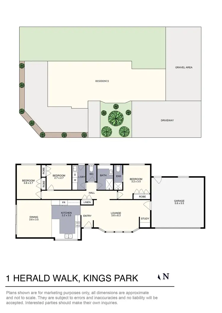 Floorplan of Homely house listing, 1 Herald Walk, Kings Park VIC 3021