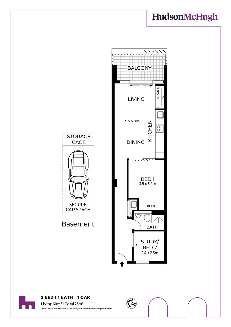Floorplan of Homely unit listing, 605/168 Liverpool Road, Ashfield NSW 2131