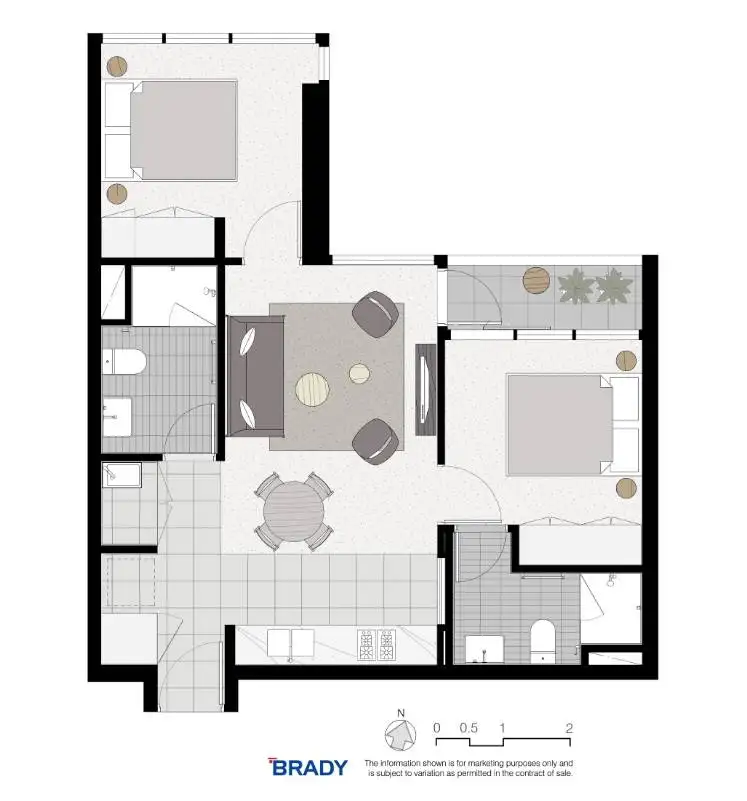 Floorplan of Homely apartment listing, 4111/500 Elizabeth Street, Melbourne VIC 3000
