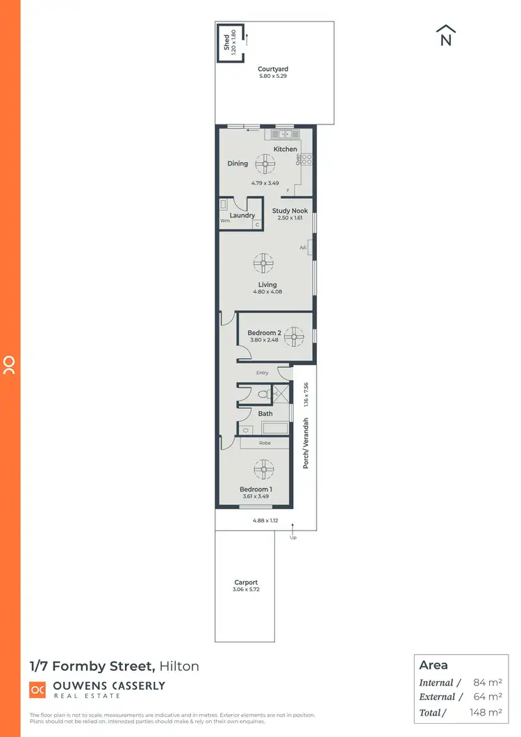 Floorplan of Homely unit listing, 1/7 Formby Street, Hilton SA 5033