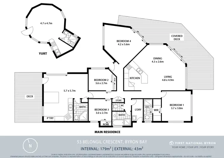 Floorplan of Homely house listing, 53 Belongil Crescent, Byron Bay NSW 2481