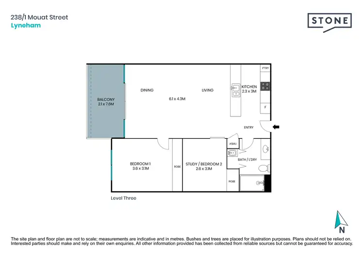 Floorplan of Homely apartment listing, 238/1 Mouat Street, Lyneham ACT 2602