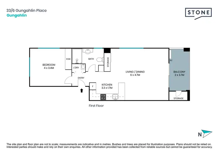 Floorplan of Homely apartment listing, 33/6 Gungahlin Place, Gungahlin ACT 2912