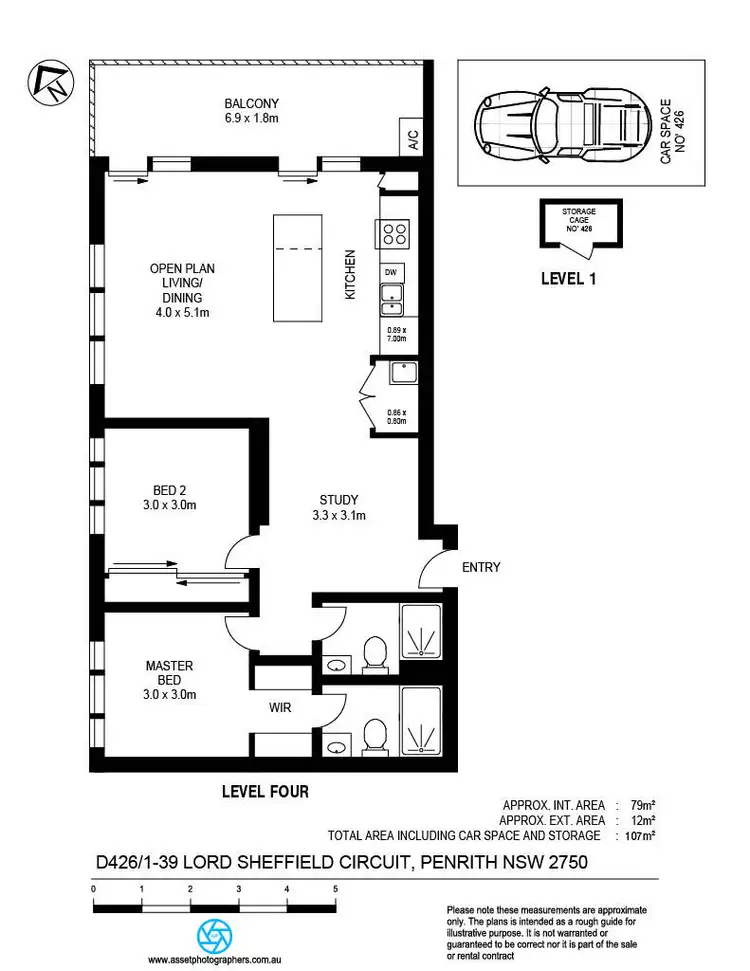 Floorplan of Homely apartment listing, D426/1-39 Lord Sheffield Circuit, Penrith NSW 2750