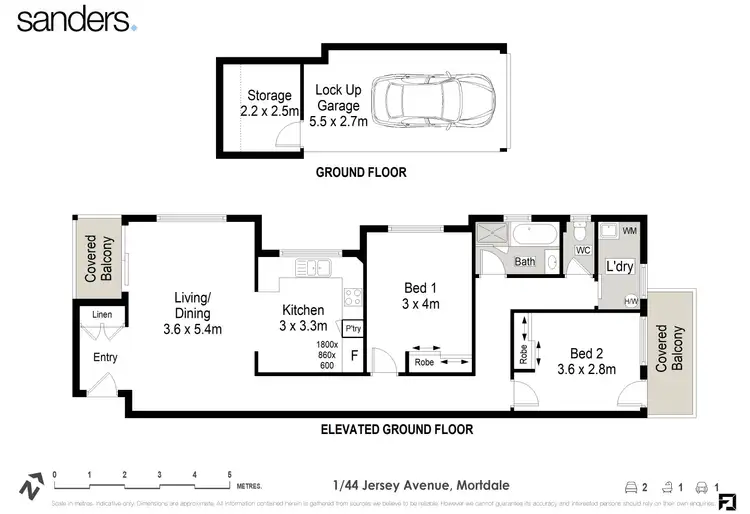 Floorplan of Homely unit listing, 1/44 Jersey Avenue, Mortdale NSW 2223