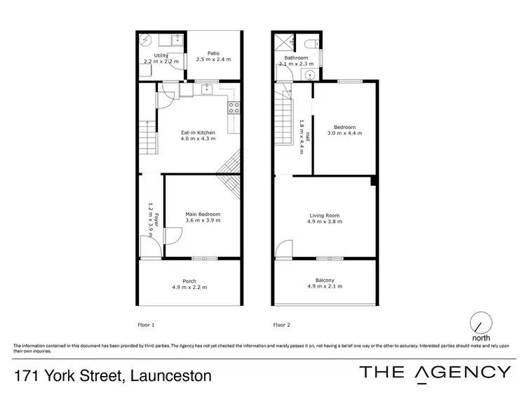 Floorplan of Homely townhouse listing, 171 York Street, Launceston TAS 7250