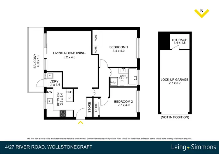 Floorplan of Homely apartment listing, 4/27 River Road, Wollstonecraft NSW 2065
