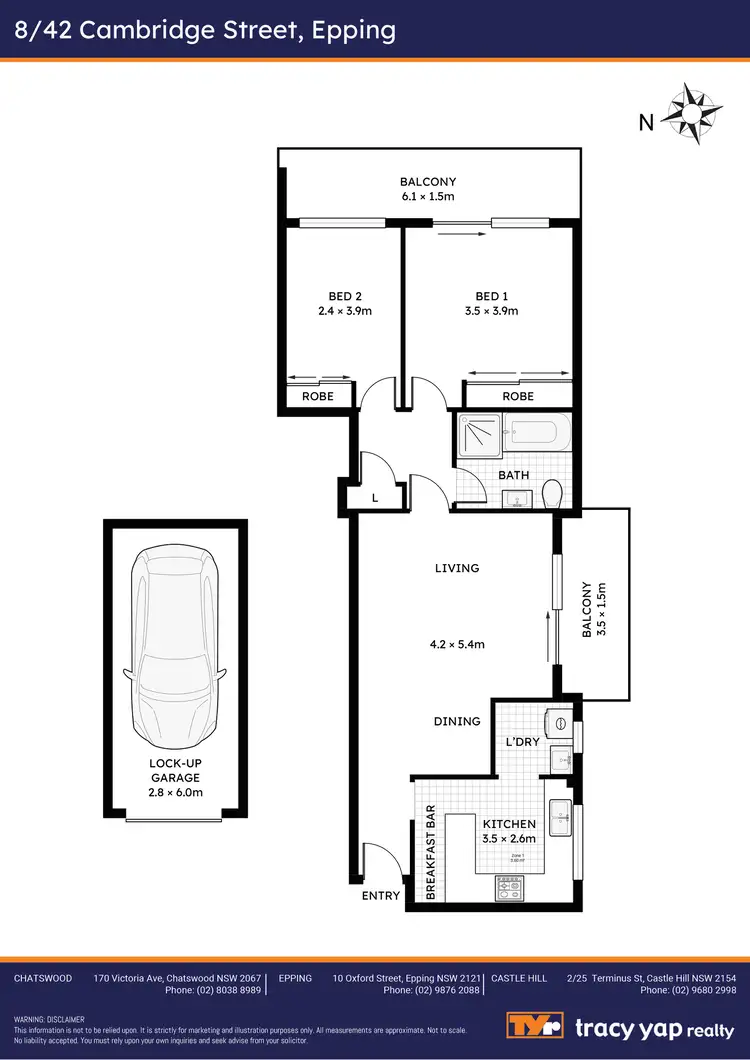 Floorplan of Homely apartment listing, 8/42 Cambridge Street, Epping NSW 2121