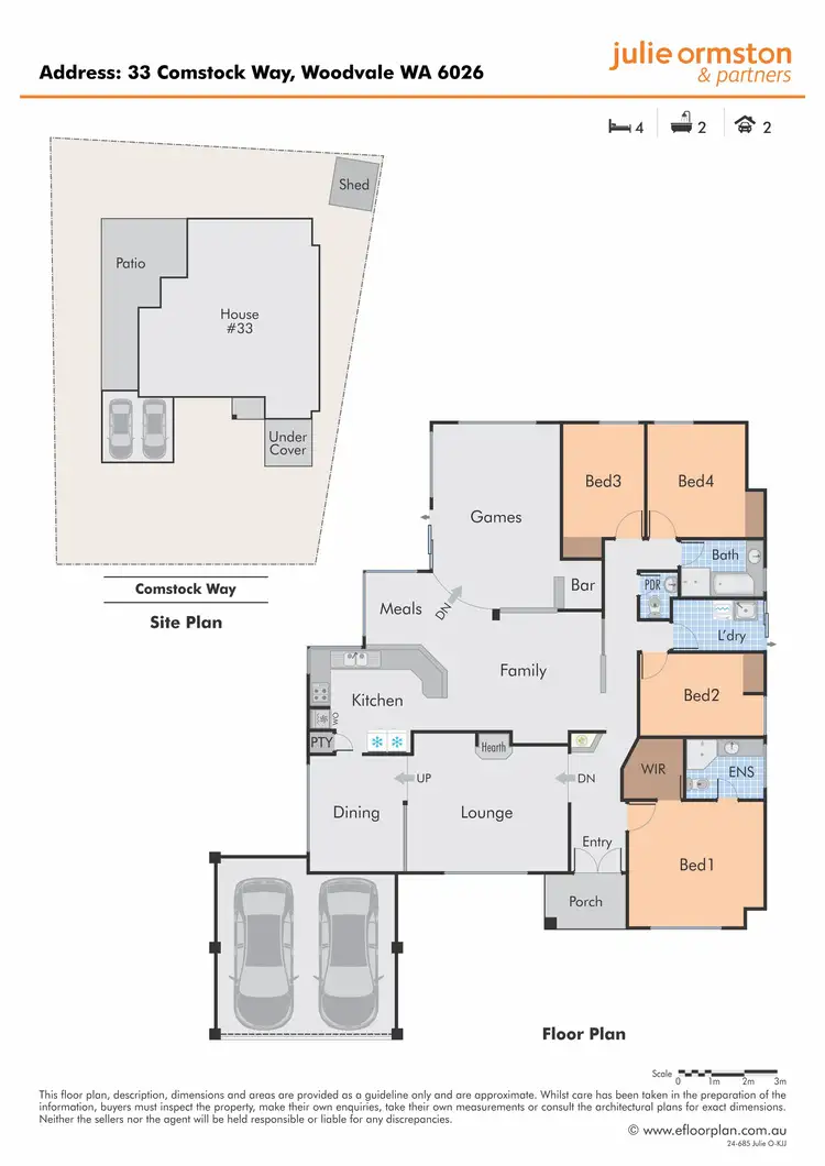 Floorplan of Homely house listing, 33 Comstock Way, Woodvale WA 6026