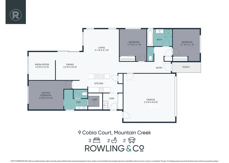 Floorplan of Homely house listing, 9 Cobia Court, Mountain Creek QLD 4557