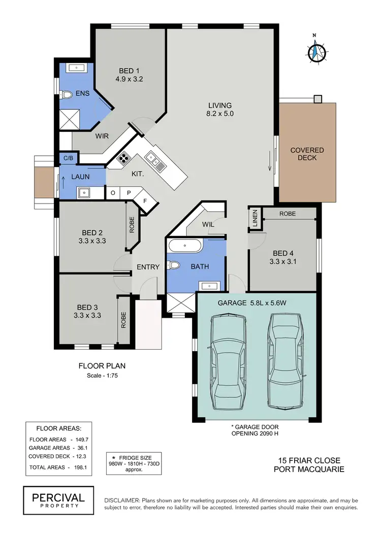 Floorplan of Homely house listing, 15 Friar Close, Port Macquarie NSW 2444