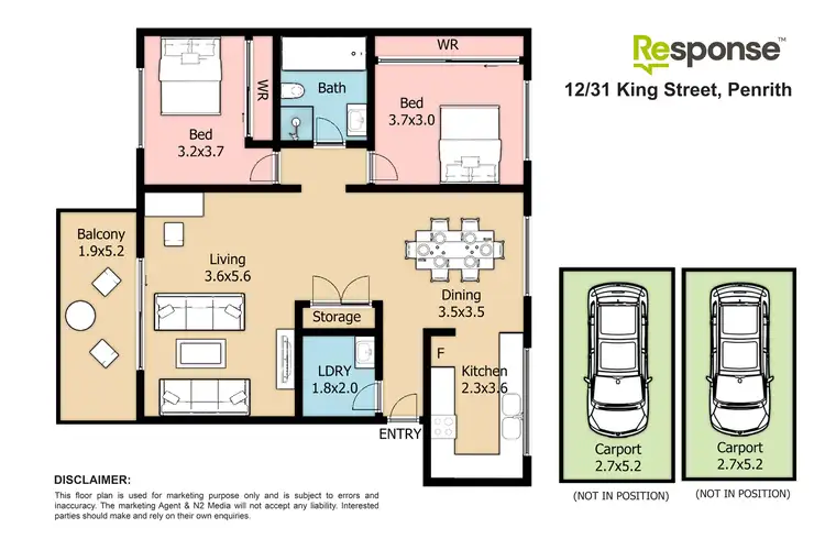 Floorplan of Homely unit listing, 12/31 King Street, Penrith NSW 2750