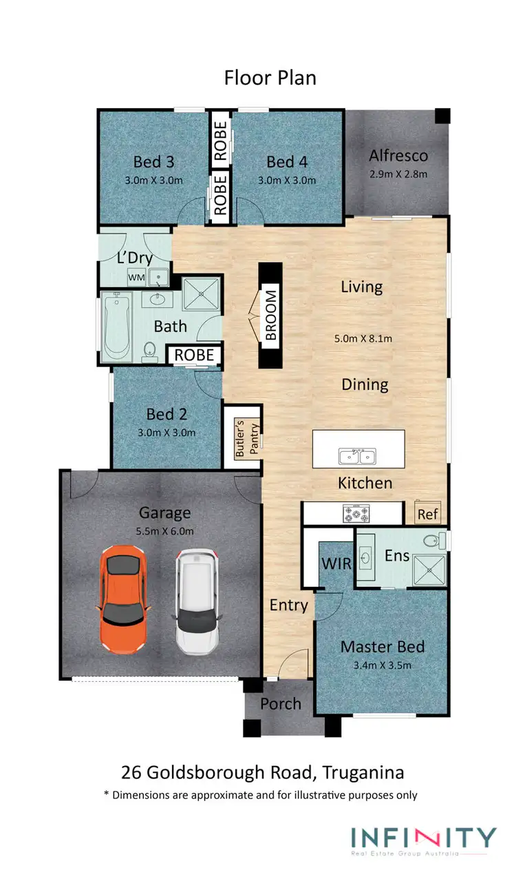 Floorplan of Homely house listing, 26 Goldsborough Road, Truganina VIC 3029