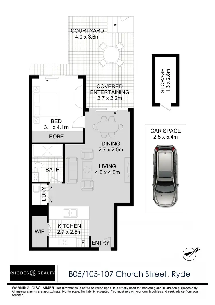 Floorplan of Homely apartment listing, B05/105 Church Street, Ryde NSW 2112