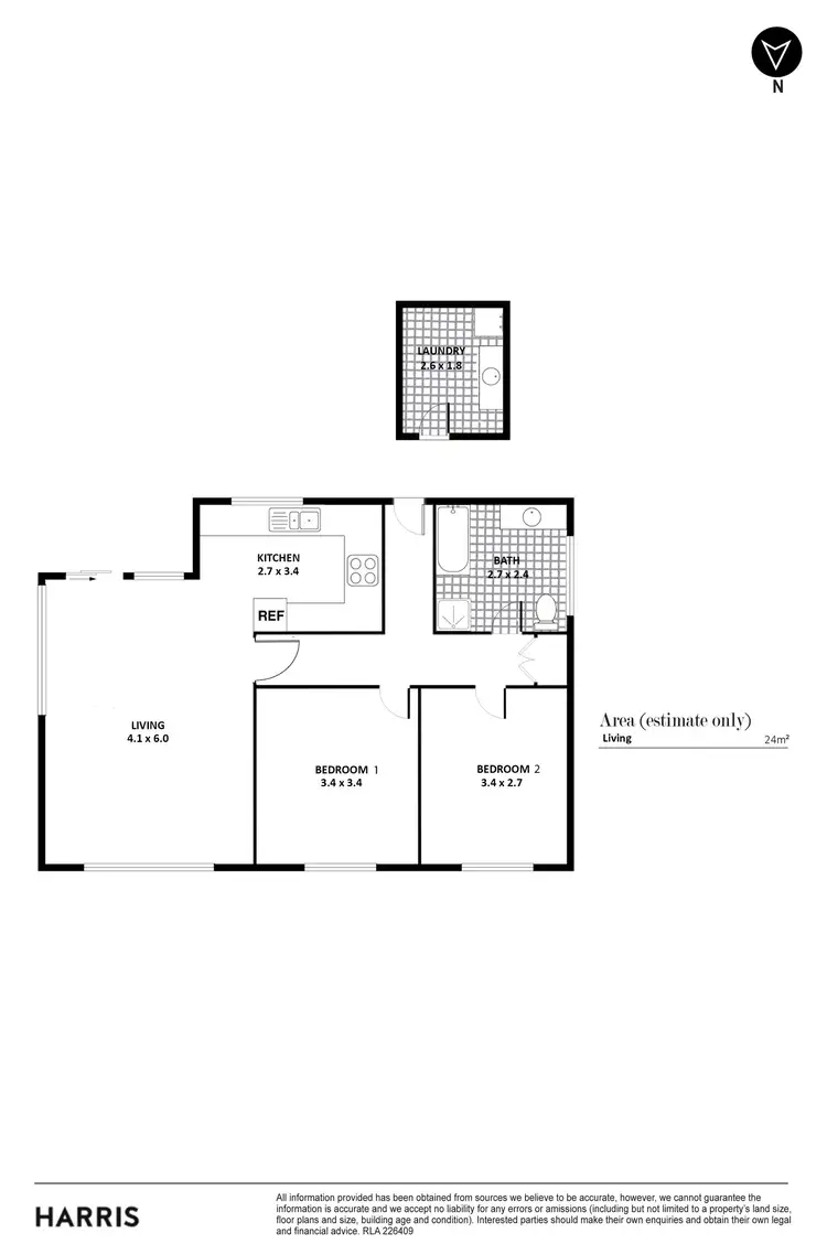 Floorplan of Homely unit listing, 1/28 Franklin Parade, Encounter Bay SA 5211