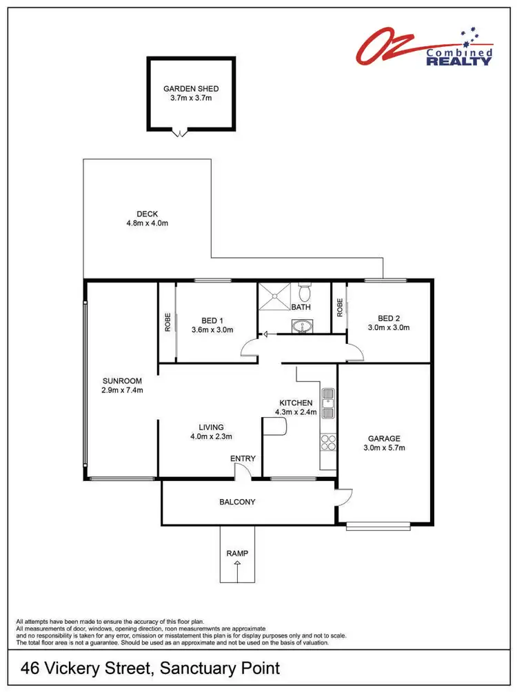 Floorplan of Homely house listing, 46 Vickery Avenue, Sanctuary Point NSW 2540