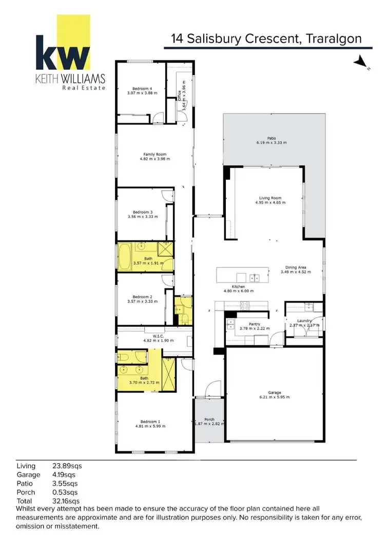 Floorplan of Homely house listing, 14 Salisbury Crescent, Traralgon VIC 3844