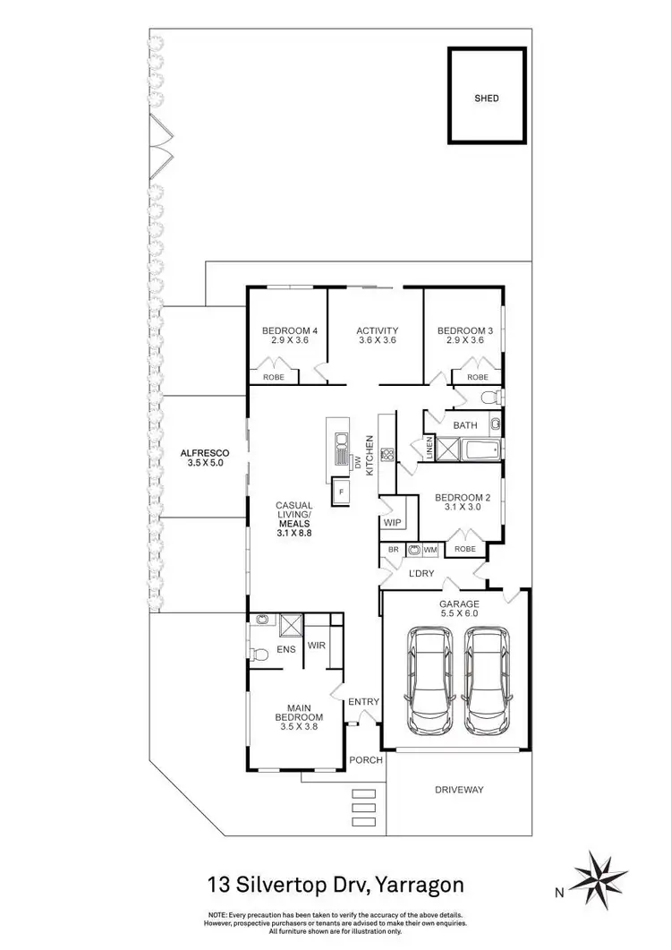 Floorplan of Homely house listing, 13 Silvertop Drive, Yarragon VIC 3823