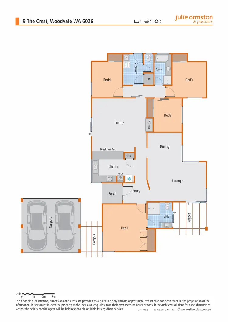 Floorplan of Homely house listing, 9 The Crest, Woodvale WA 6026
