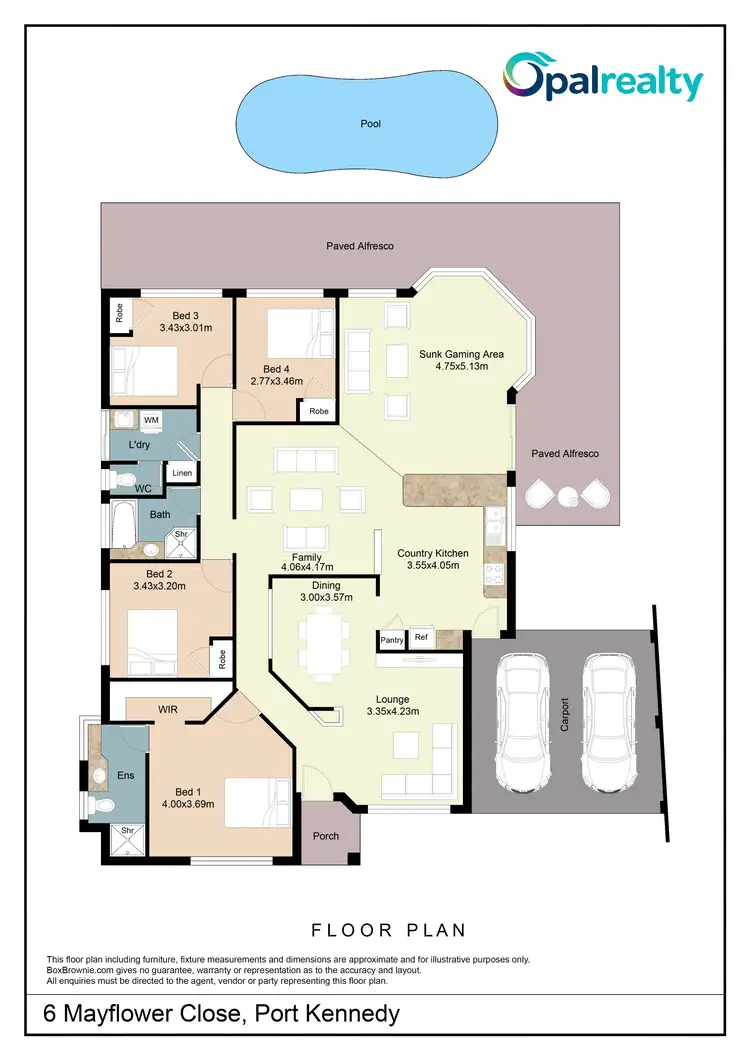 Floorplan of Homely house listing, 6 Mayflower Close, Port Kennedy WA 6172