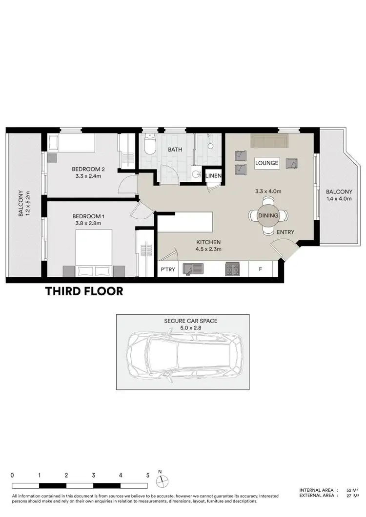 Floorplan of Homely apartment listing, 17/14 Mawarra Street, Palm Beach QLD 4221