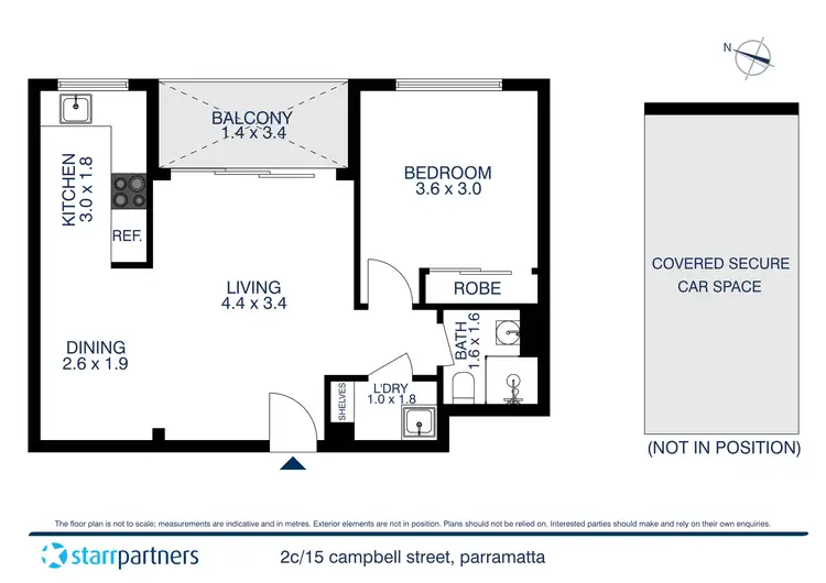 Floorplan of Homely apartment listing, 2C/15 Campbell Street, Parramatta NSW 2150