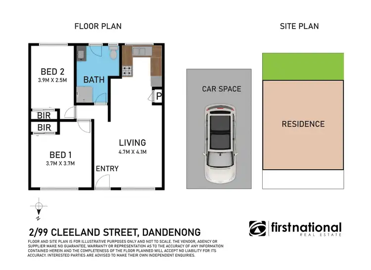 Floorplan of Homely apartment listing, 2/99 Cleeland Street, Dandenong VIC 3175