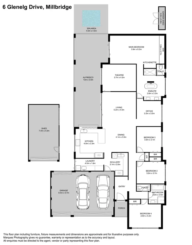 Floorplan of Homely house listing, 6 Glenelg Drive, Millbridge WA 6232